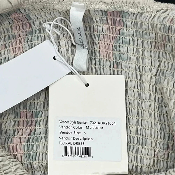 NWT 70/21 Coquette Smocked Puff Sleeve Ruffle Mini Floral Dress Womens Small - Picture 7 of 11